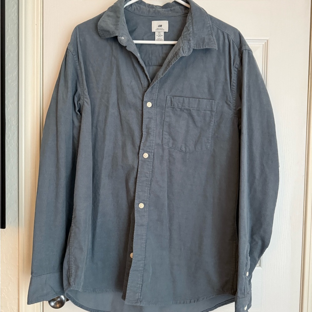 H&M Charcoal Corduroy Shirt